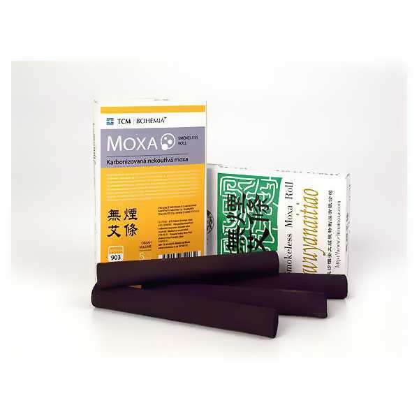 Karbonizovaná nedymiaca moxa - cigara - SMOKELESS MOXA ROLL - 903